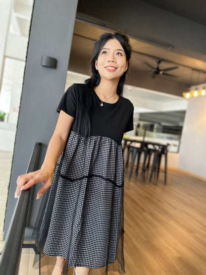 Morinn Black Belly Flare Dress