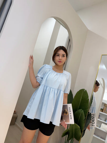 Cassia Babydoll Square Neck Top
