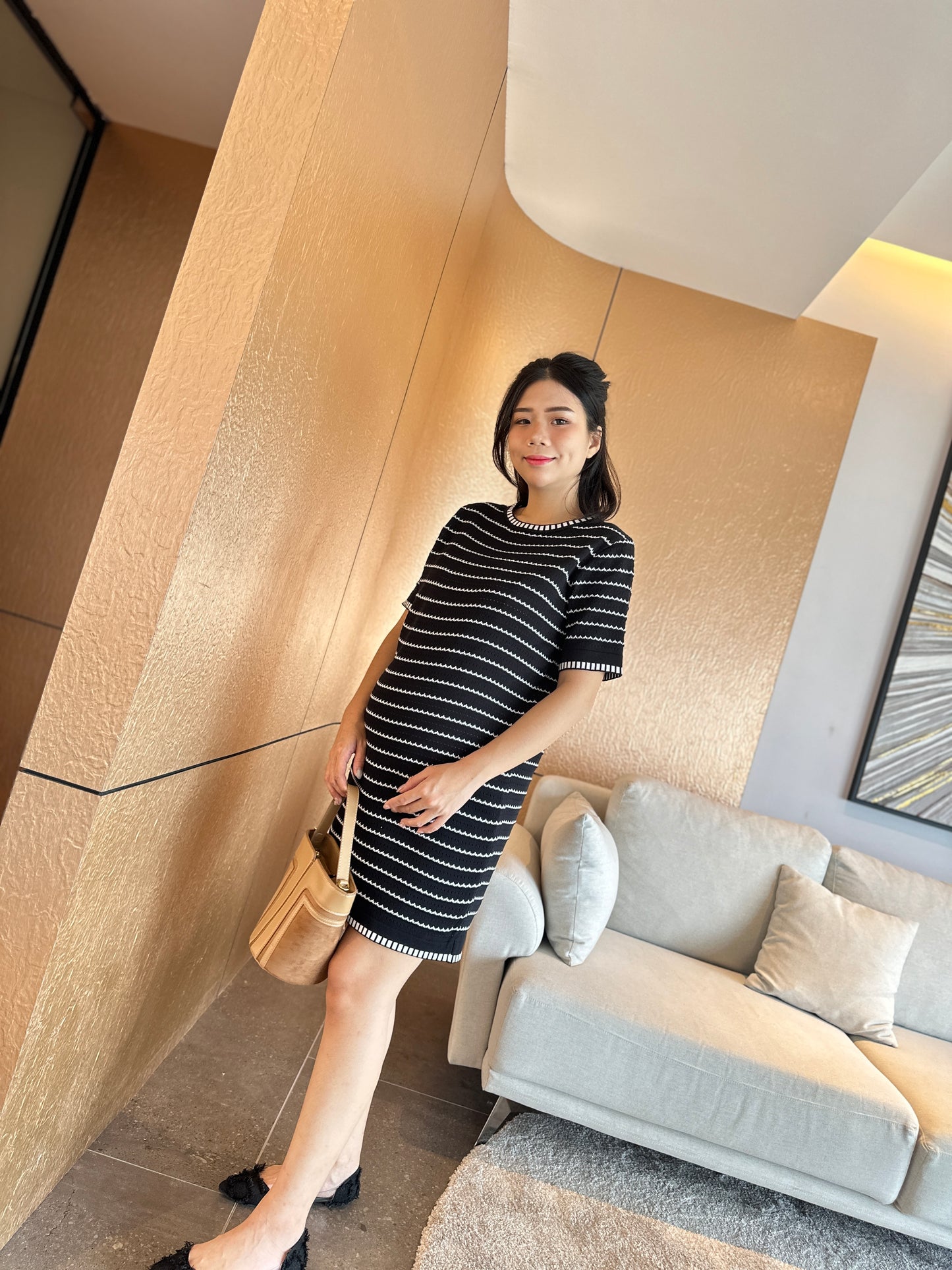 Diorlyn Stripes Knits Dress