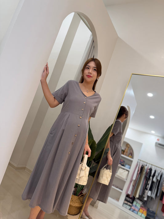 Zenna Flow Button Dress