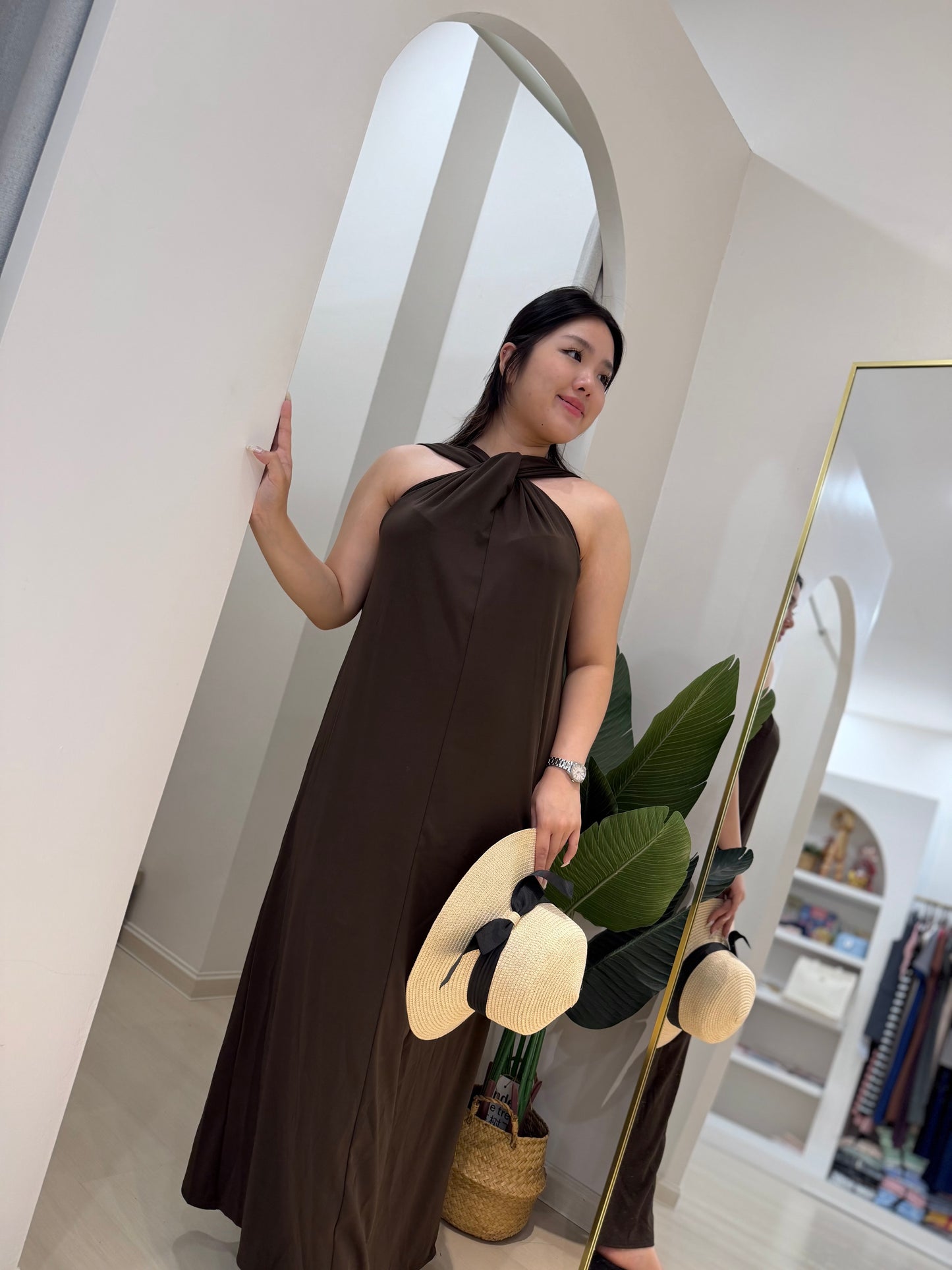 Kolyn Halter Maxi Dress