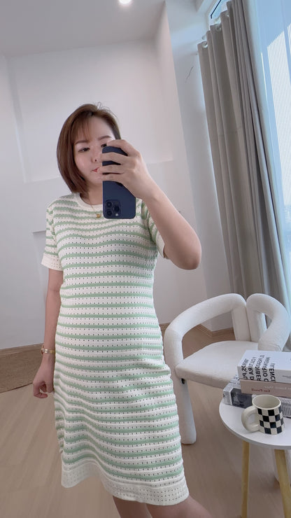 Ellass Stripes Knits Dress