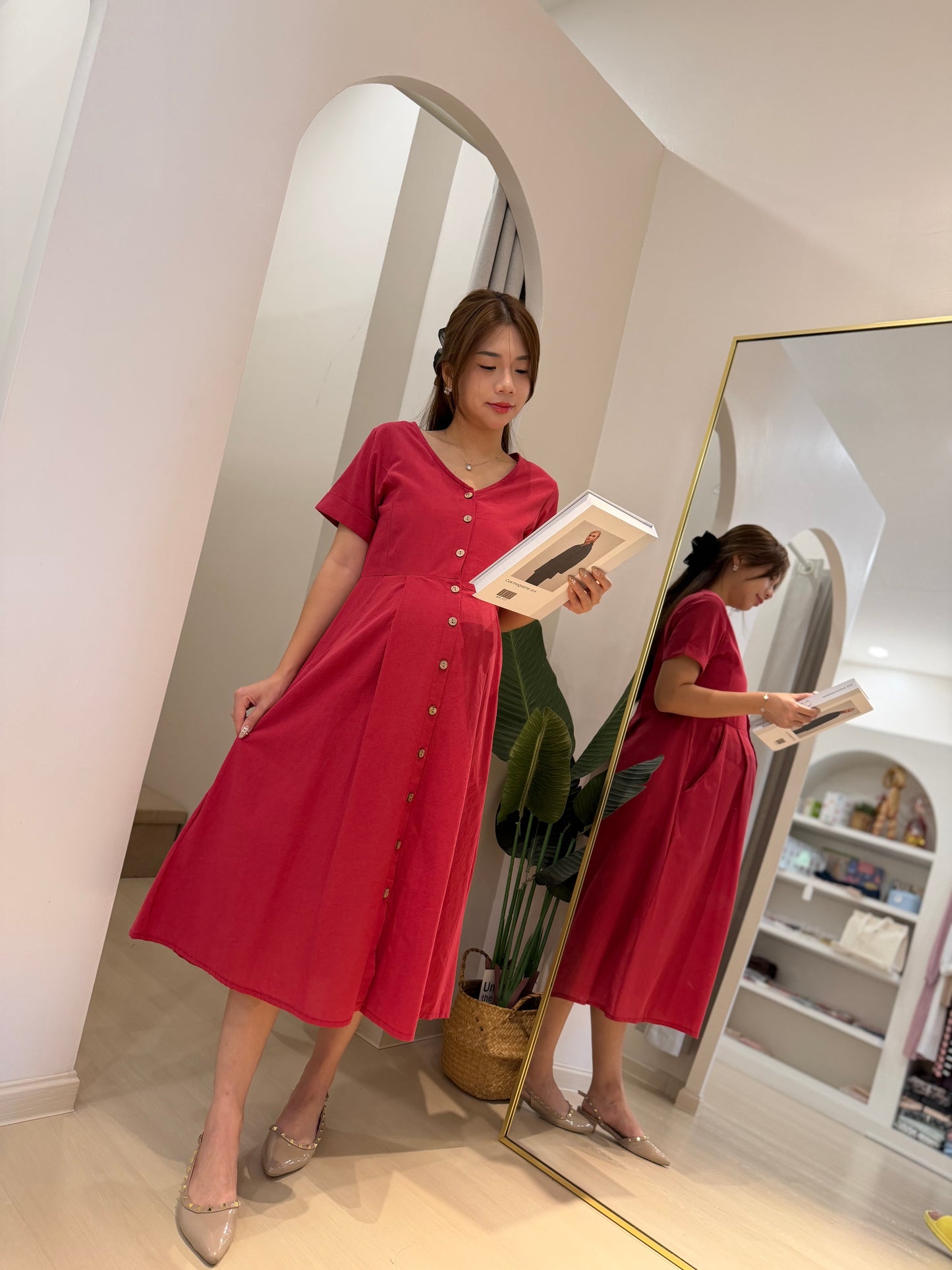 Zenna Flow Button Dress