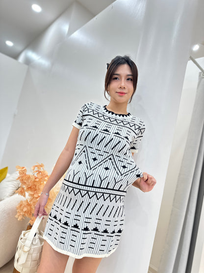 Marene Printed Knitted Dress