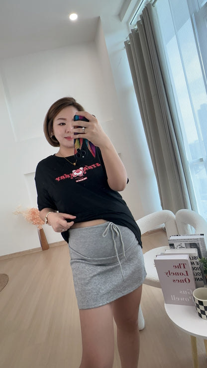 Shayne Cotton Casual Mini Skirt