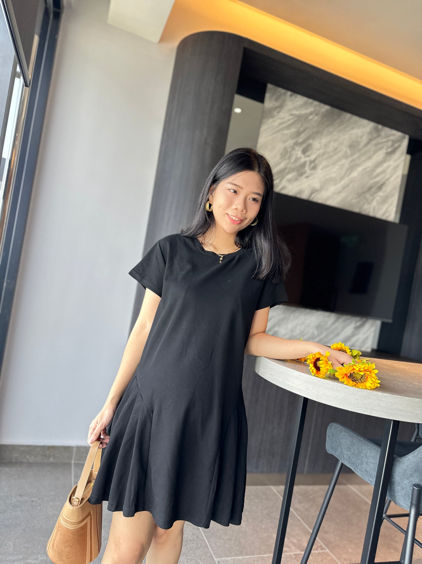 Janus Basic Cotton Flare Dress