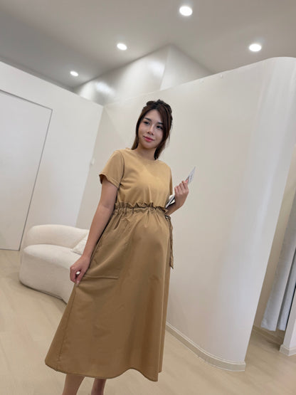 Zoyya Drawstring Pocket Flare Dress