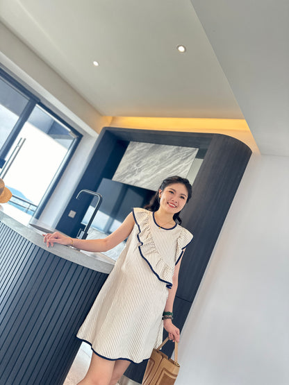 Alvera Ruffle Stripes Dress
