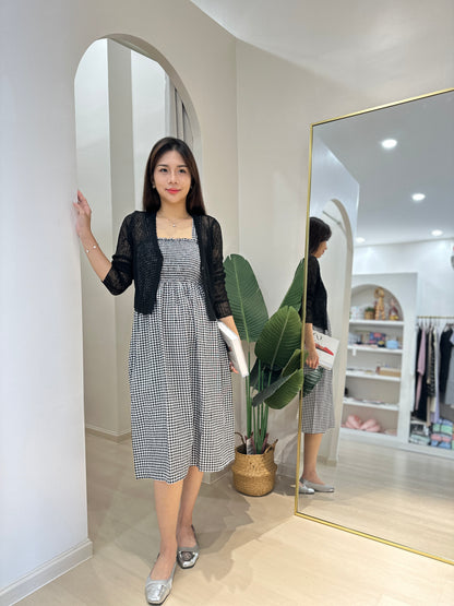 Liliah Checkered Midi Dress