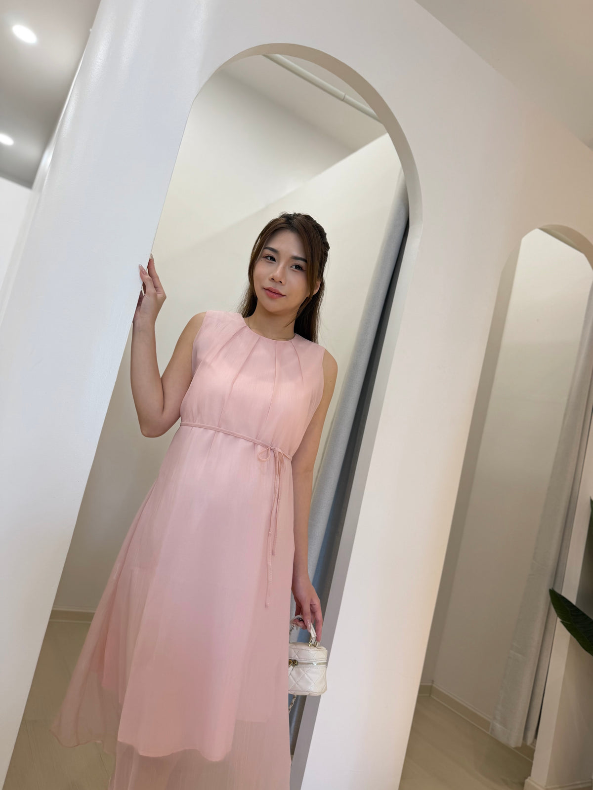 Avelisse Sheer Chiffon Dress