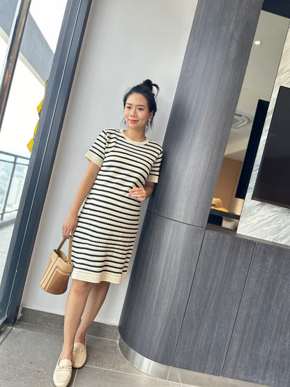 Ellass Stripes Knits Dress