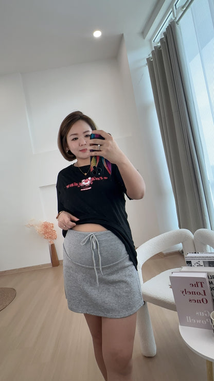 Shayne Cotton Casual Mini Skirt
