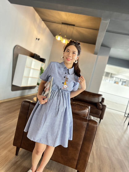 Weyzoe  Kitten Blue Stripes Dress