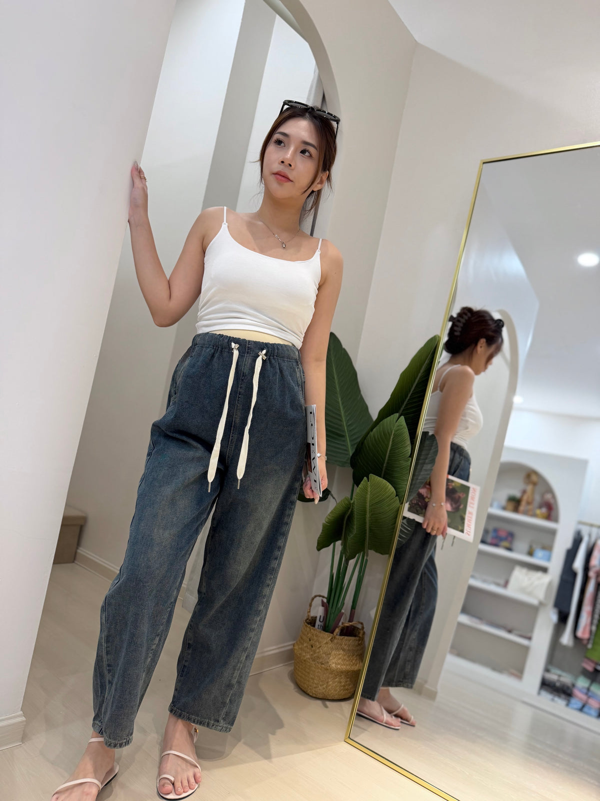 Zoee Wide-Leg Denim Pants