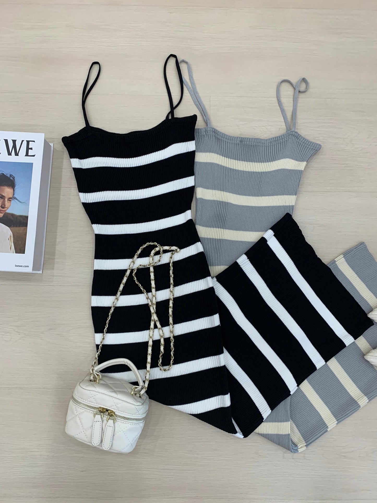 Anya Stripes Knits Dress