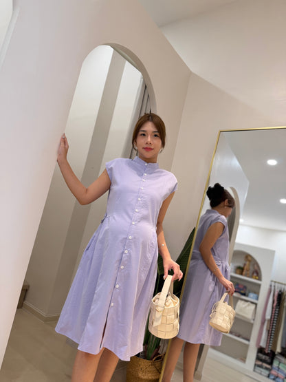 Elara Half Sleeve Button Down Dress