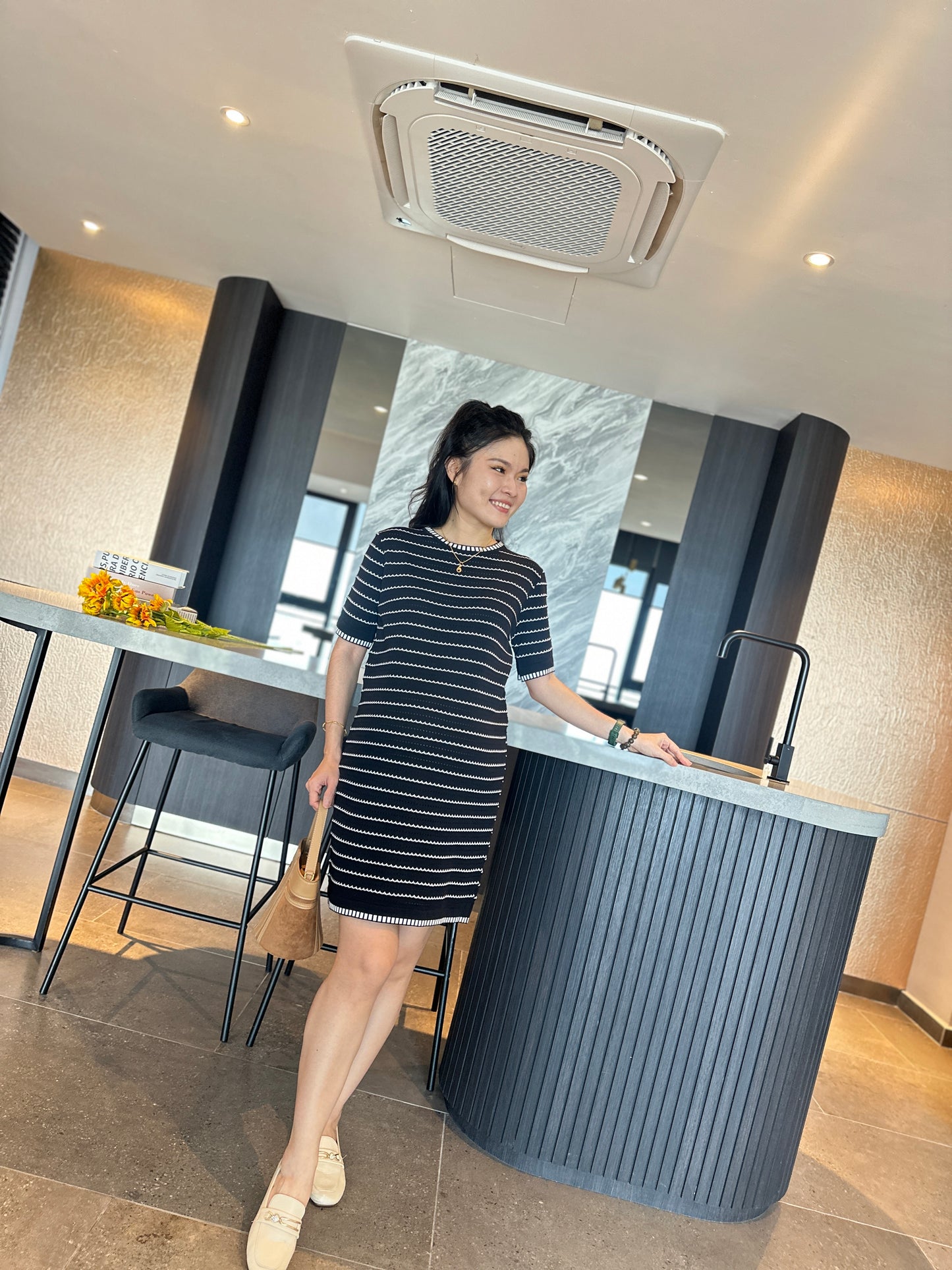 Diorlyn Stripes Knits Dress