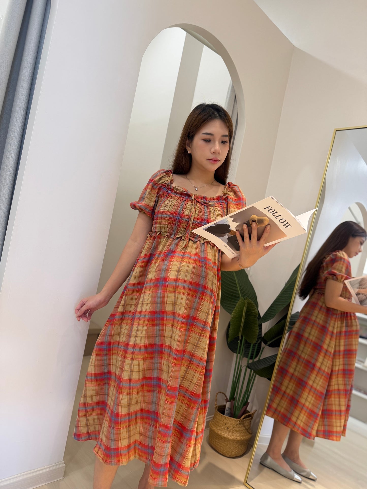 Calista Cottage Midi Dress