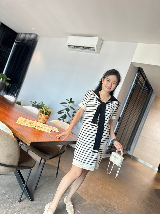 Carena Stripes Knitted Dress