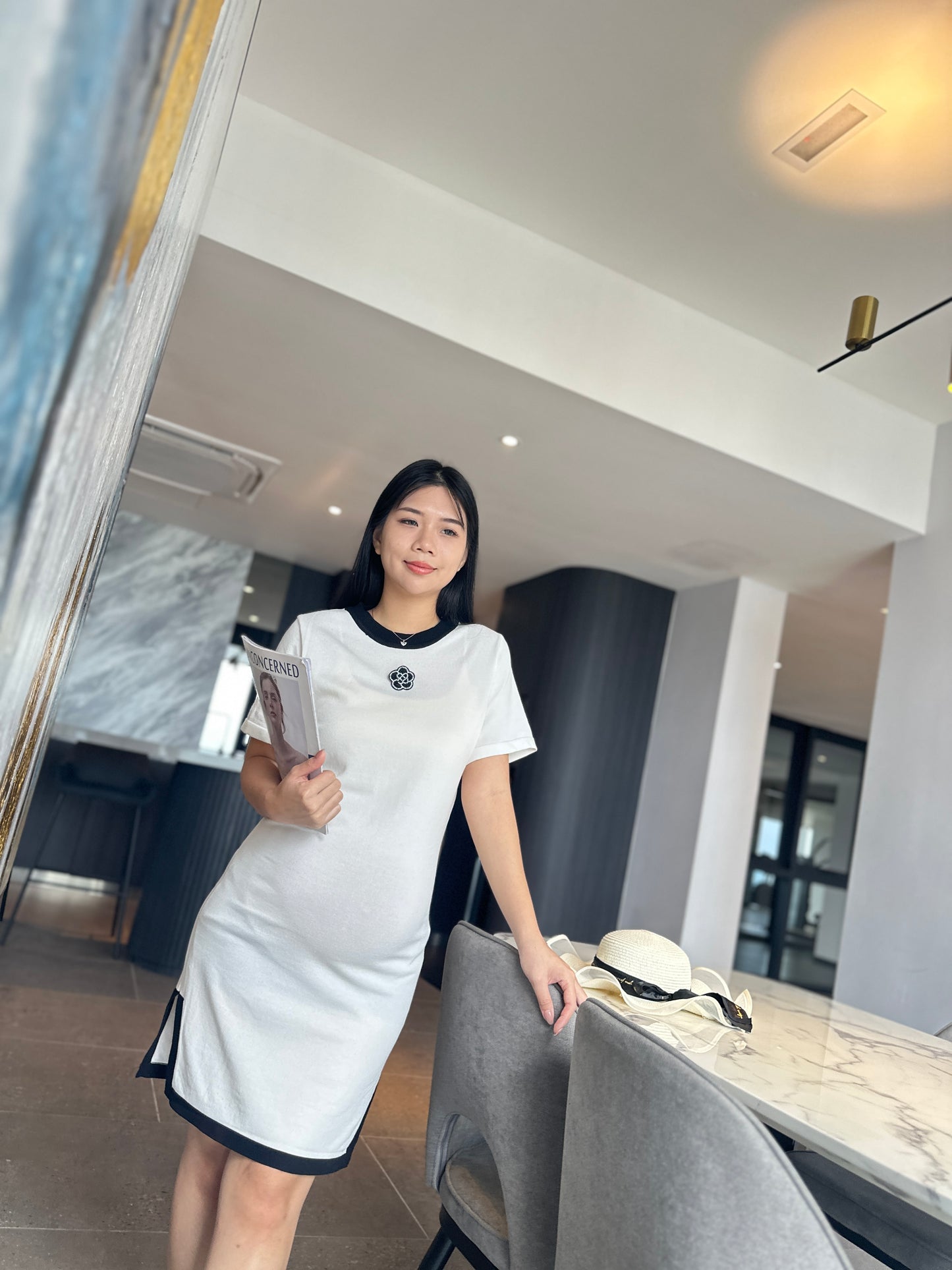 Noos Plain Knitted Knits Dress