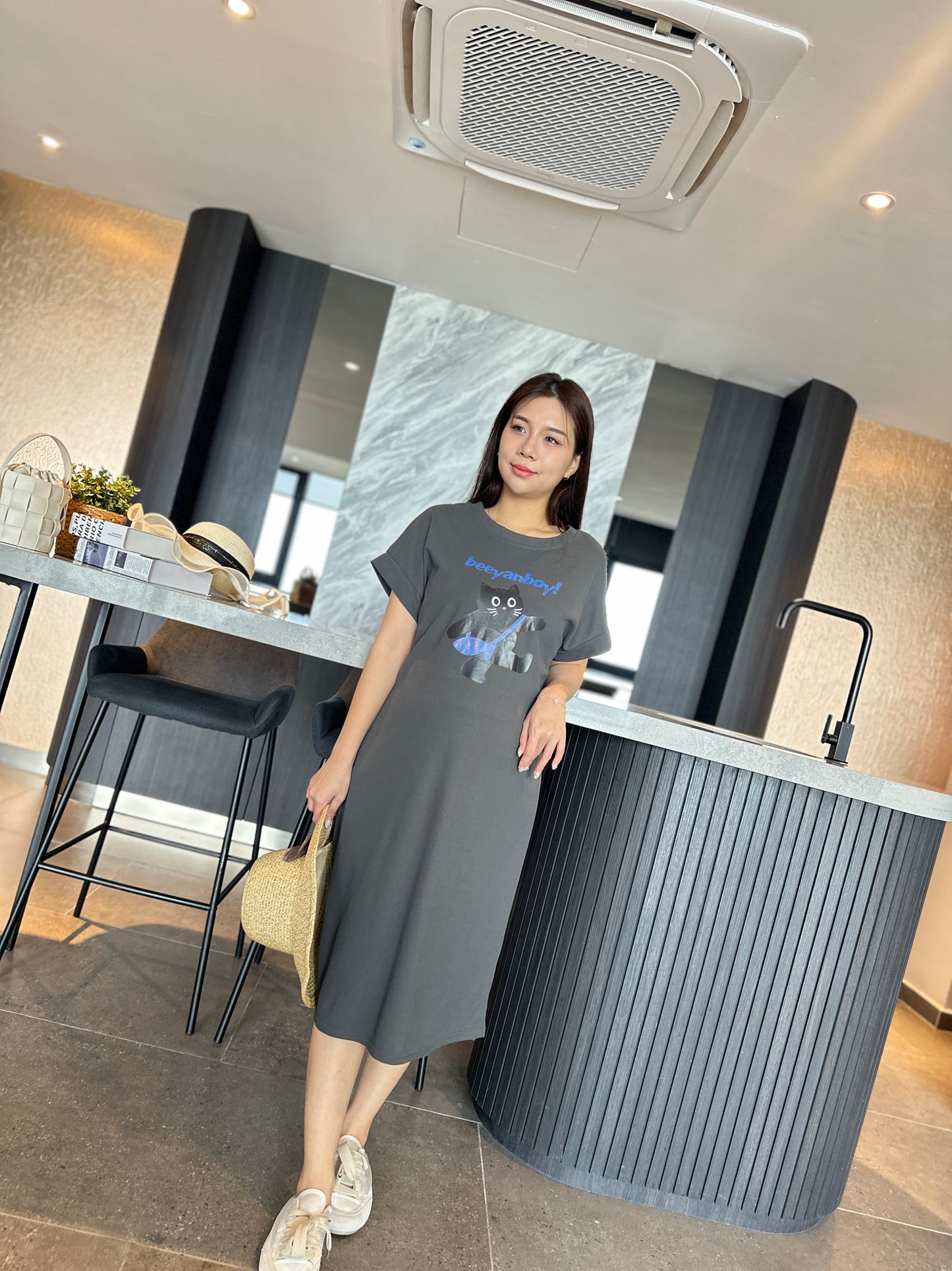 Gill Meow Comfy Tee Dress