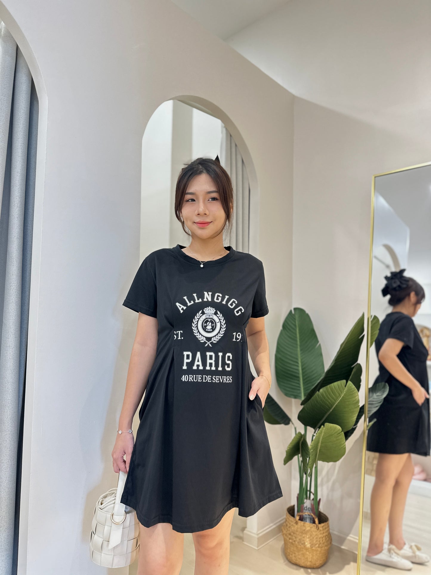 Elle Cotton Sleeved Dress