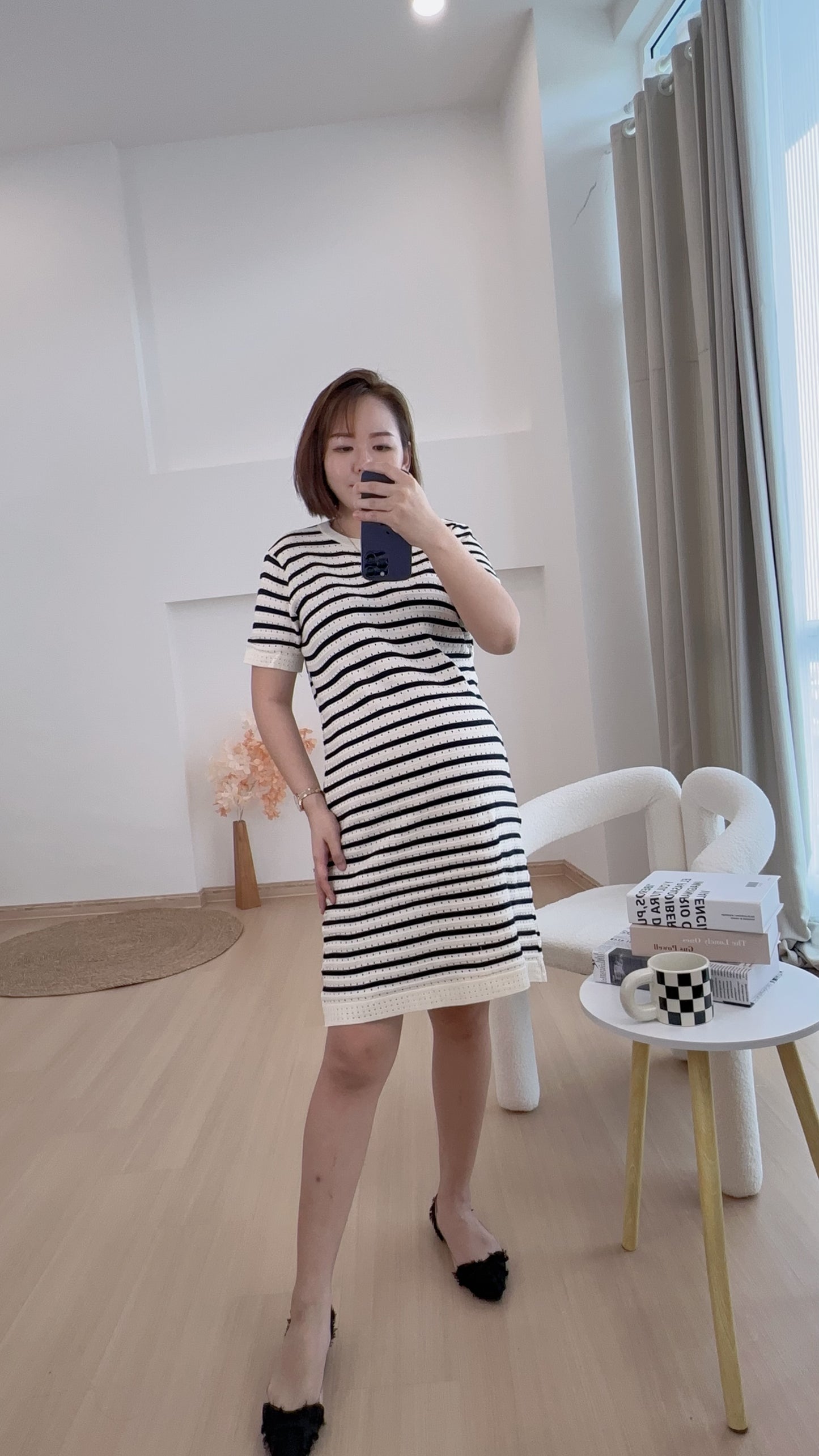 Ellass Stripes Knits Dress