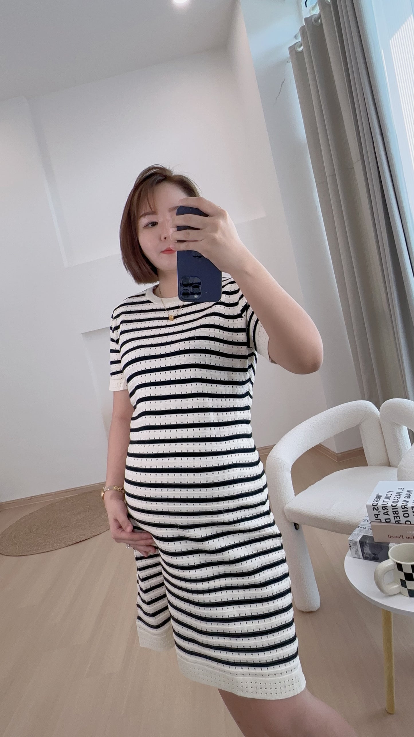 Ellass Stripes Knits Dress