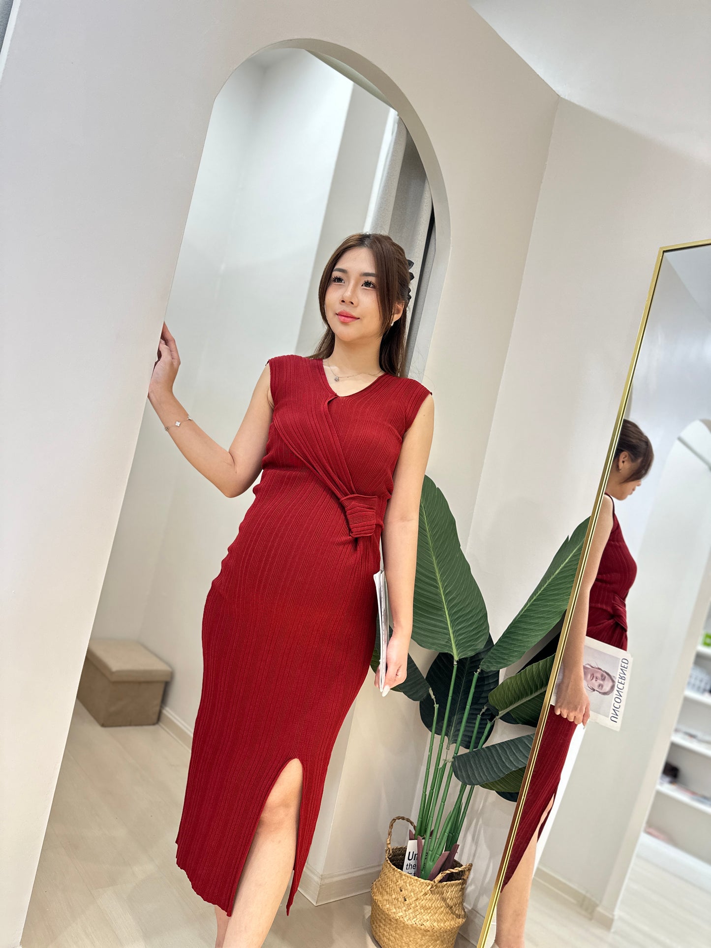 Aemi Fitted Knit Dress