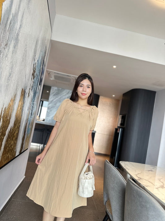 Mindee Khaki Loose Dress