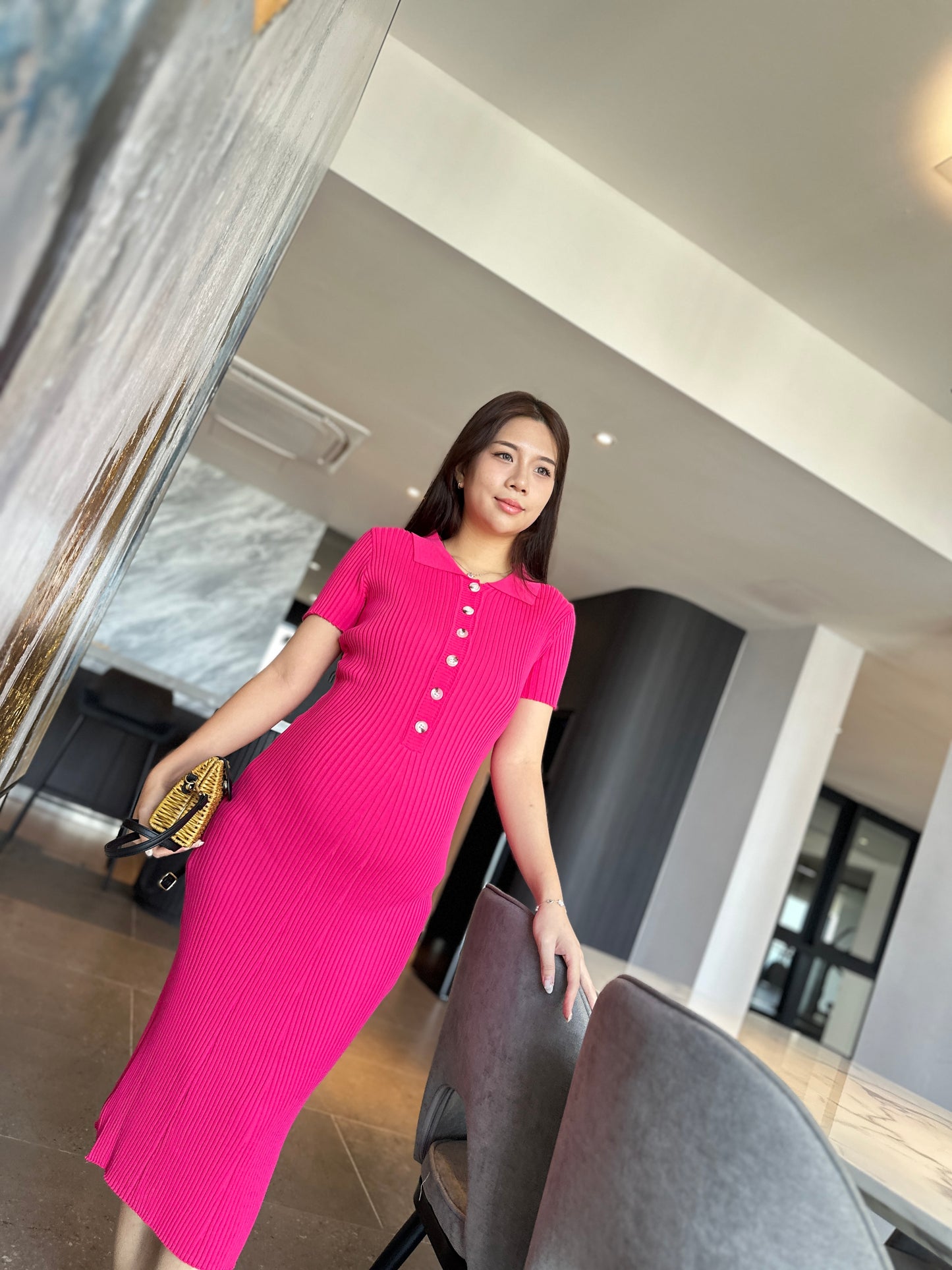 Yuna Knits Fitted Dress