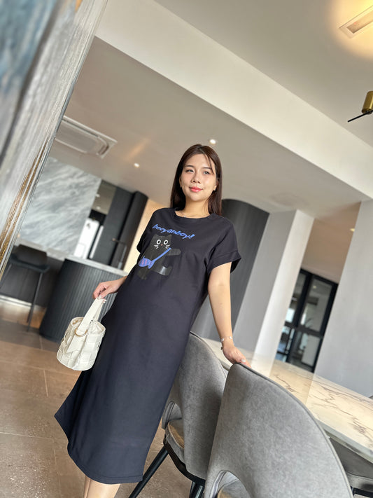Gill Meow Comfy Tee Dress
