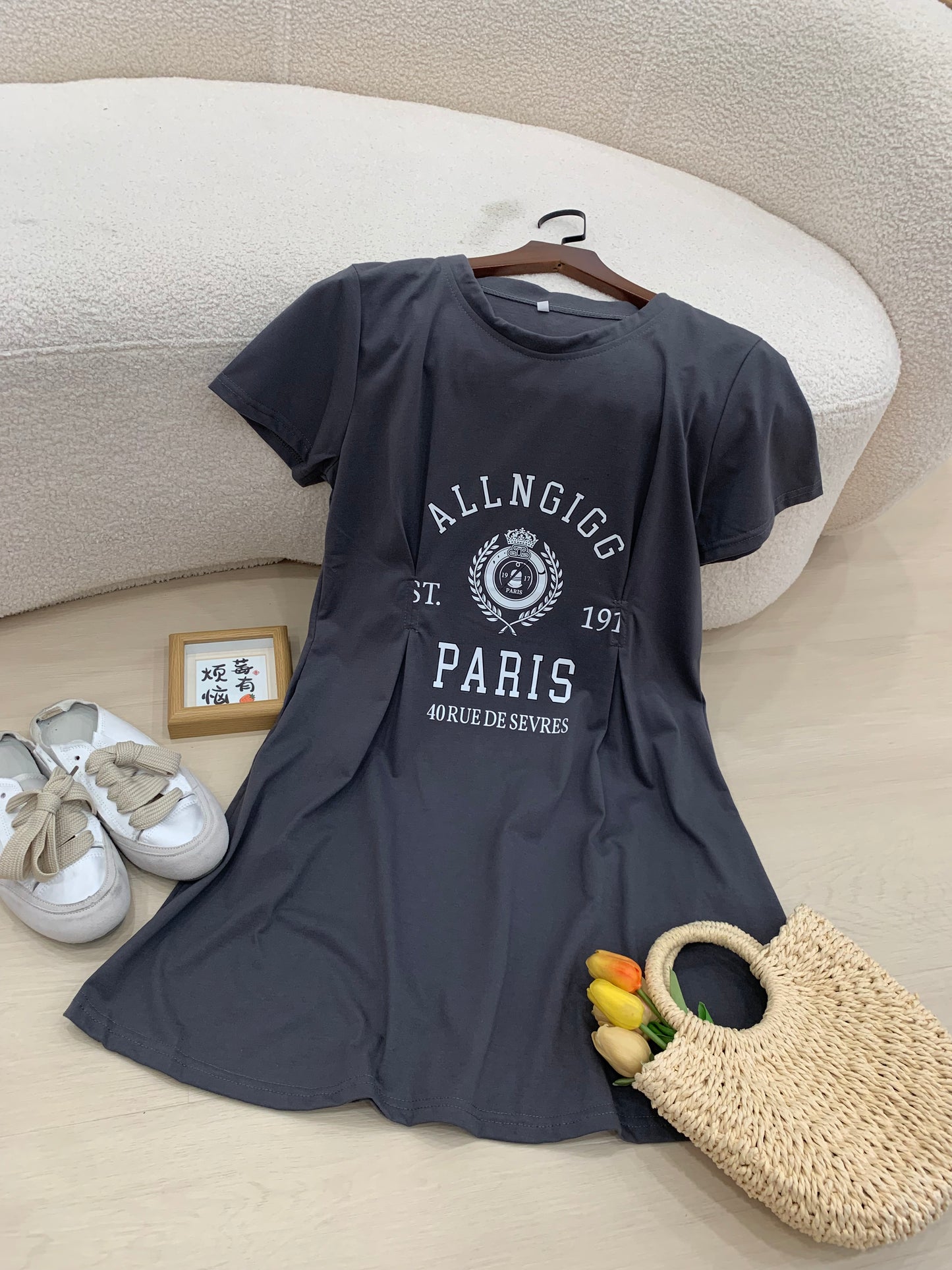 Elle Cotton Sleeved Dress