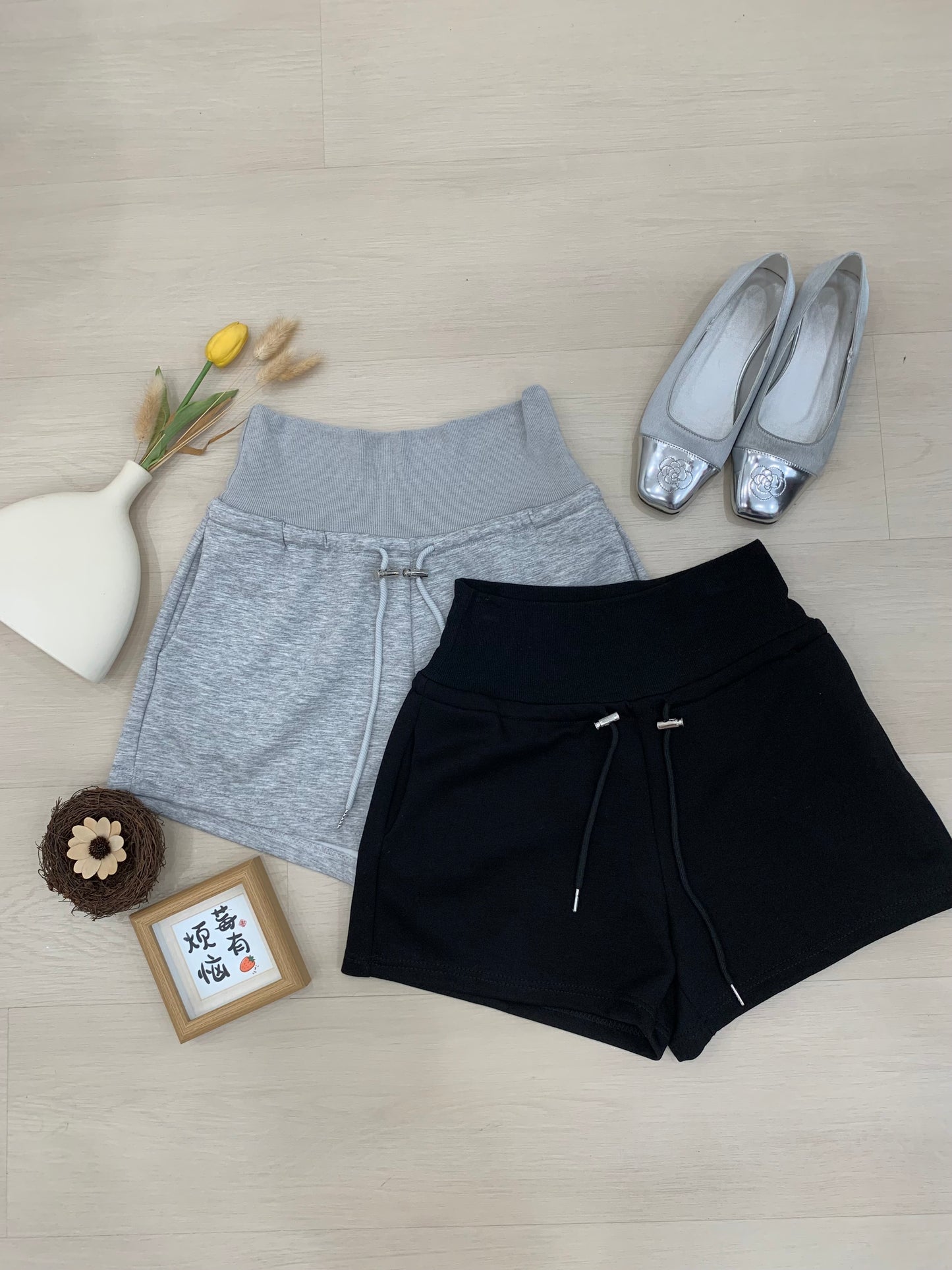 Nayla Cotton Maternity Lounge Shorts