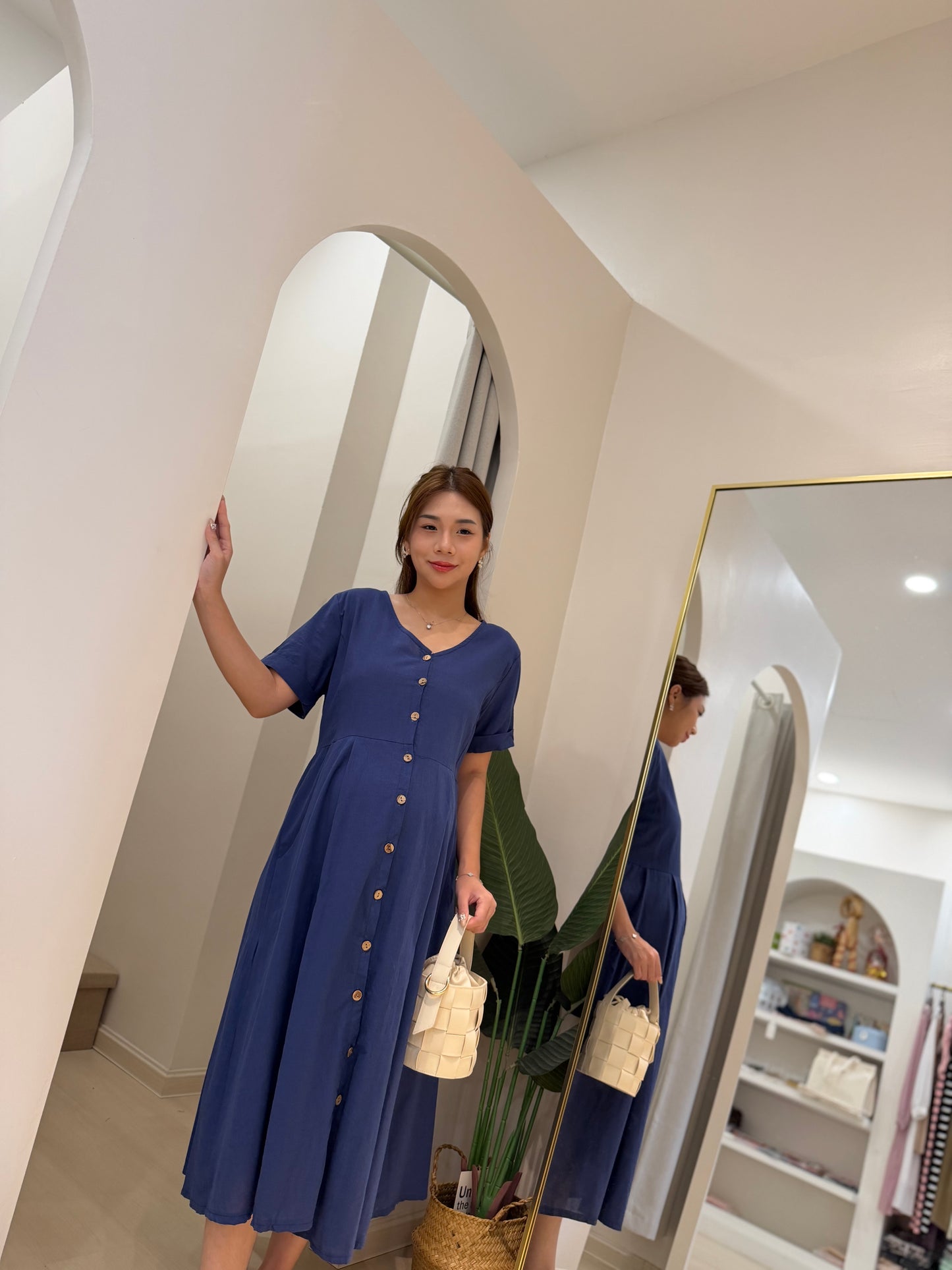 Zenna Flow Button Dress