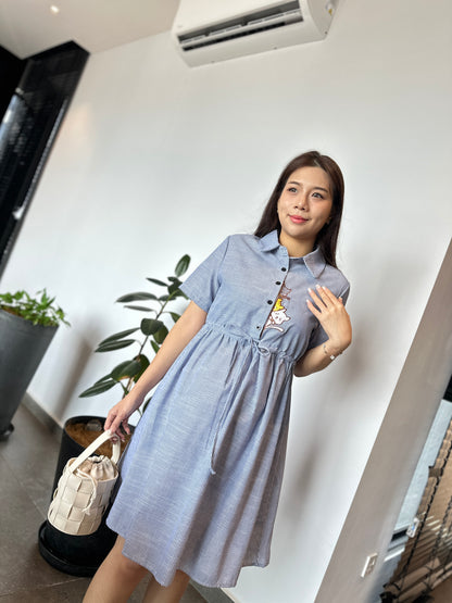 Weyzoe  Kitten Blue Stripes Dress