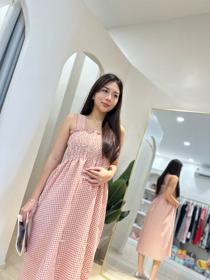 Liliah Checkered Midi Dress