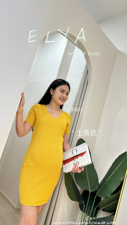 Elya V-Neck Knitted Dress