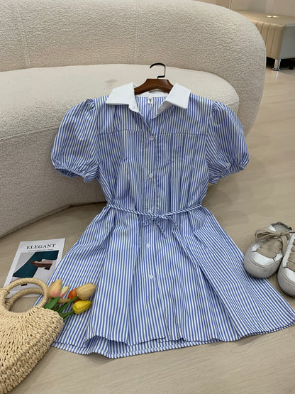 Zelia Striped Collar Dress