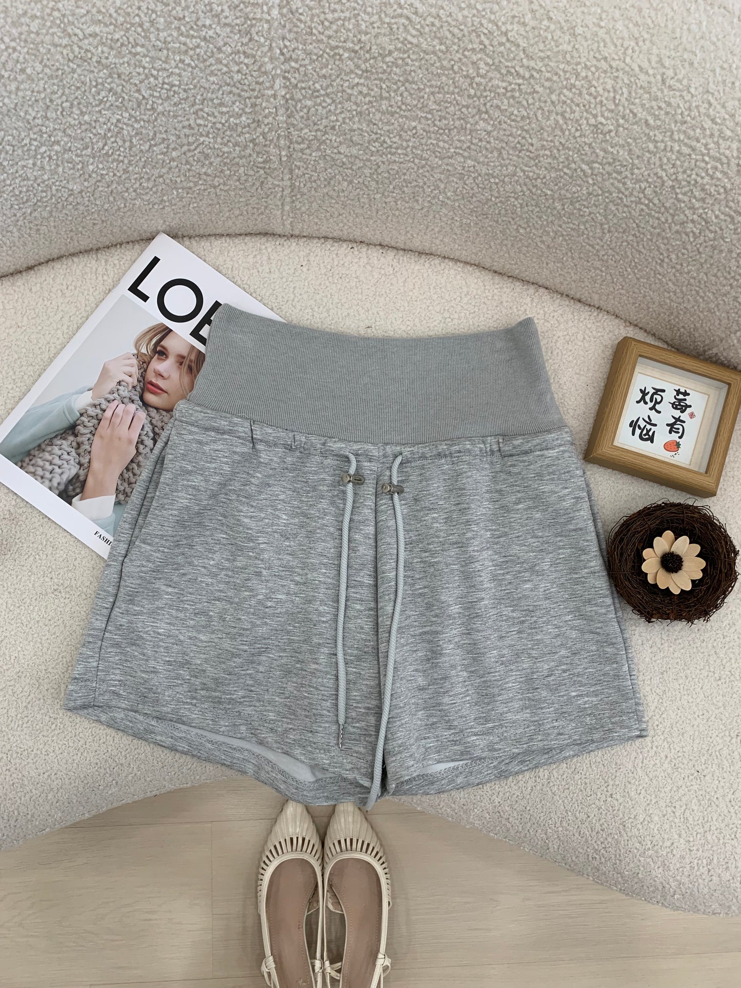 Nayla Cotton Maternity Lounge Shorts