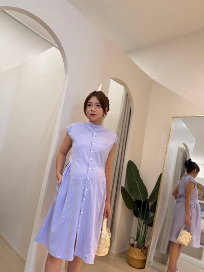 Elara Half Sleeve Button Down Dress