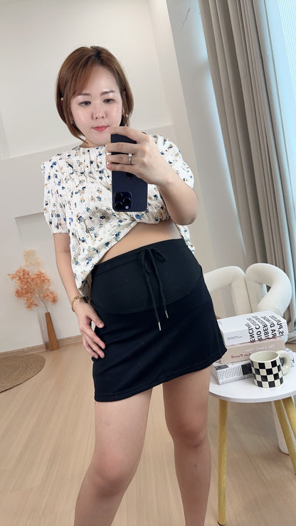 Shayne Cotton Casual Mini Skirt