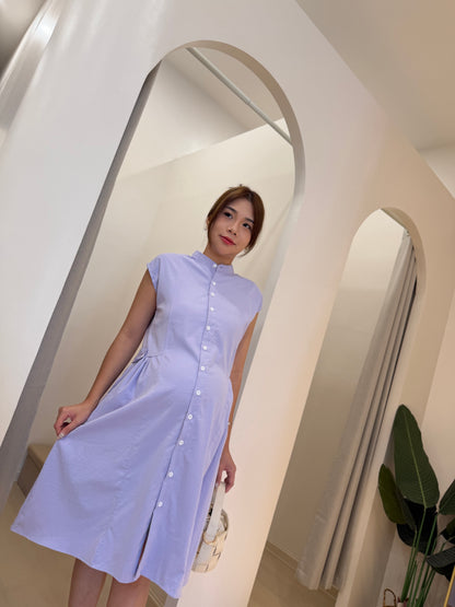 Elara Half Sleeve Button Down Dress