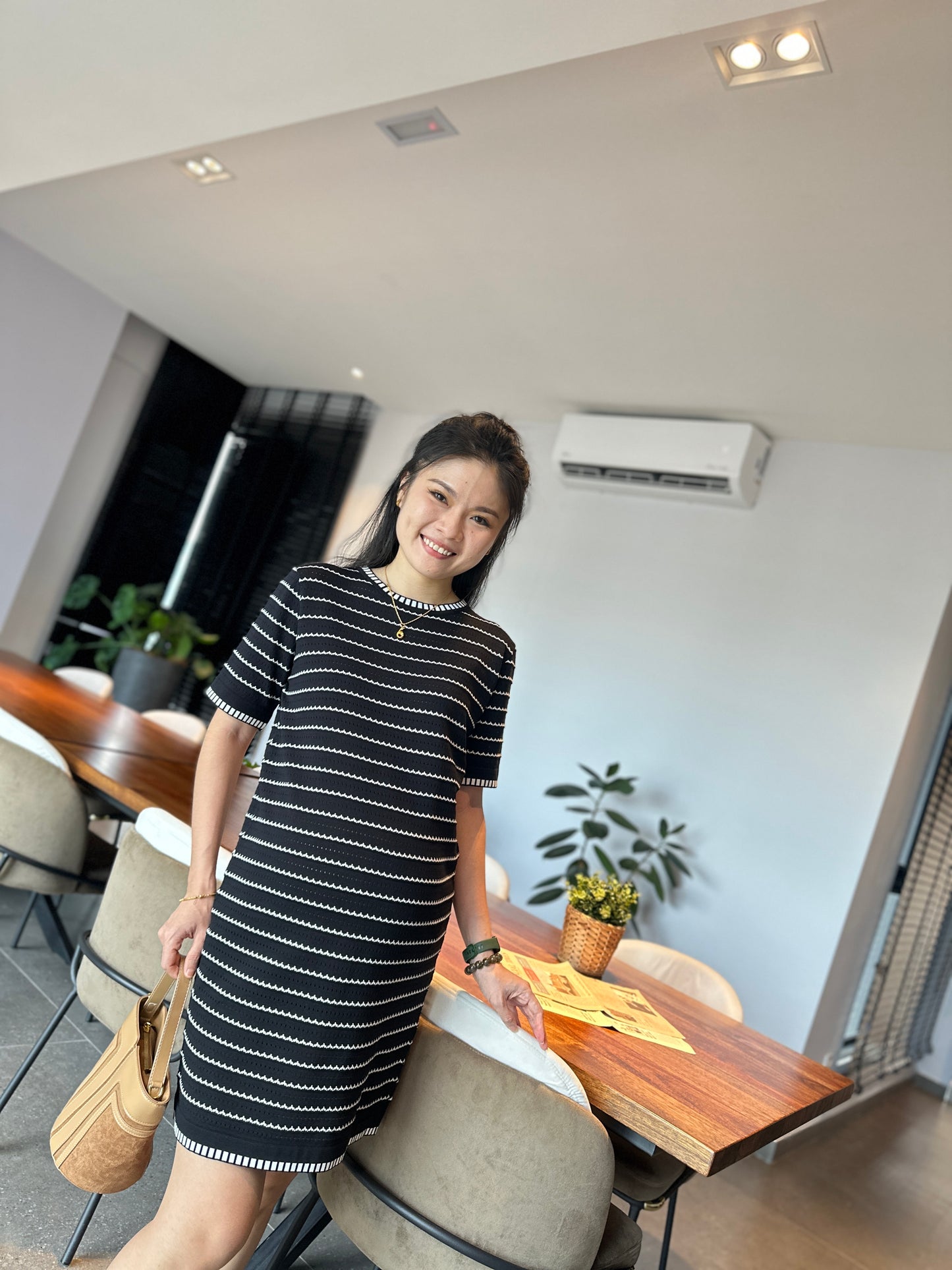 Diorlyn Stripes Knits Dress