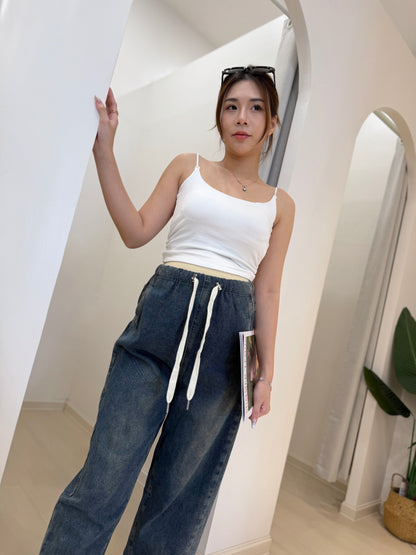 Zoee Wide-Leg Denim Pants