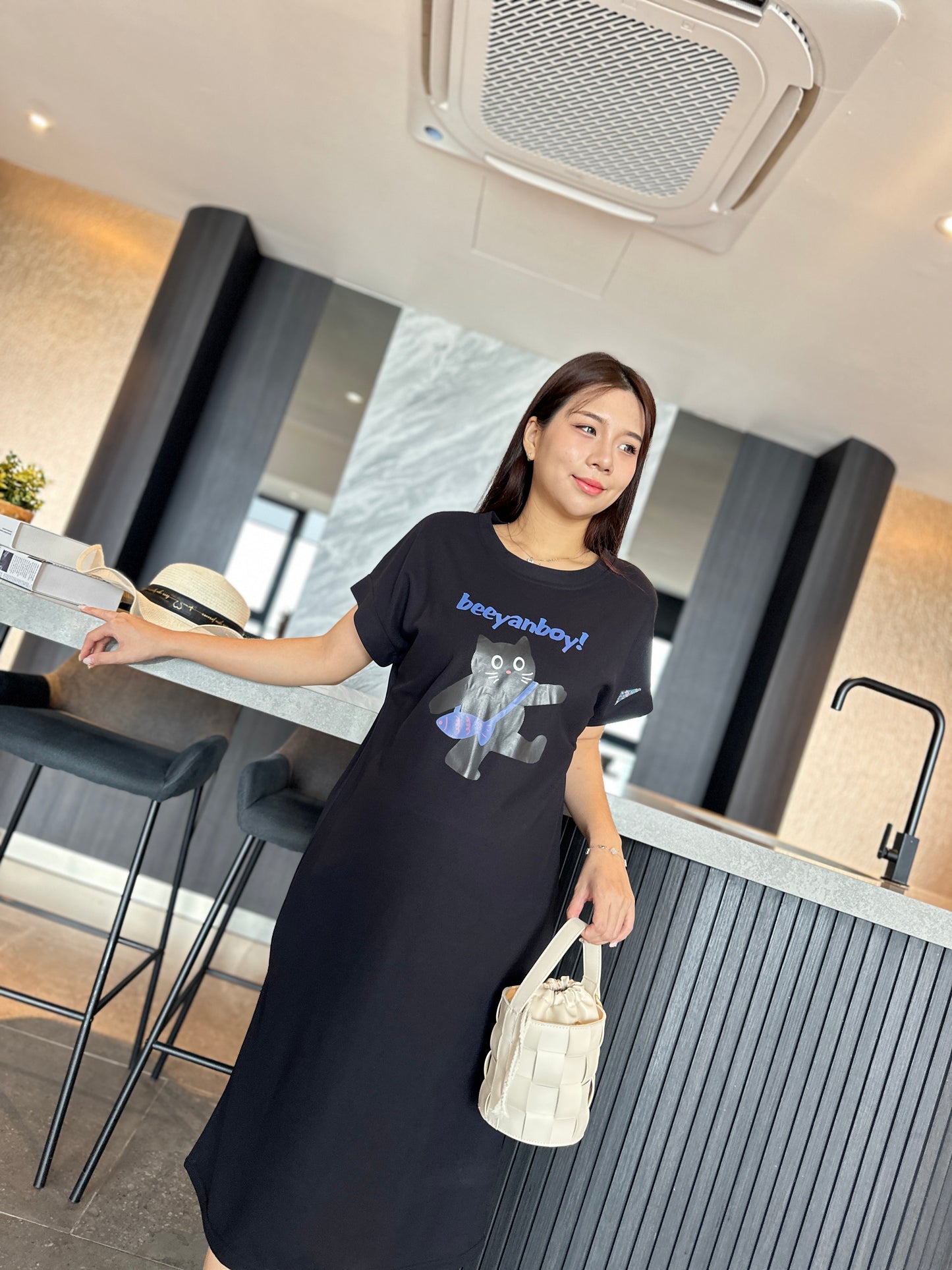 Gill Meow Comfy Tee Dress