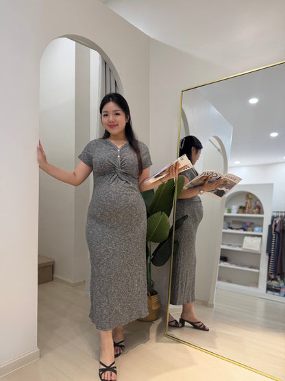 Aylin Twist Knit Maxi Dress