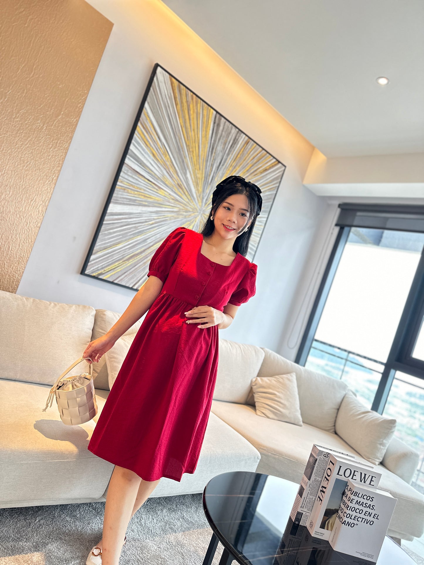 Sue-Ann Square Neck Dress