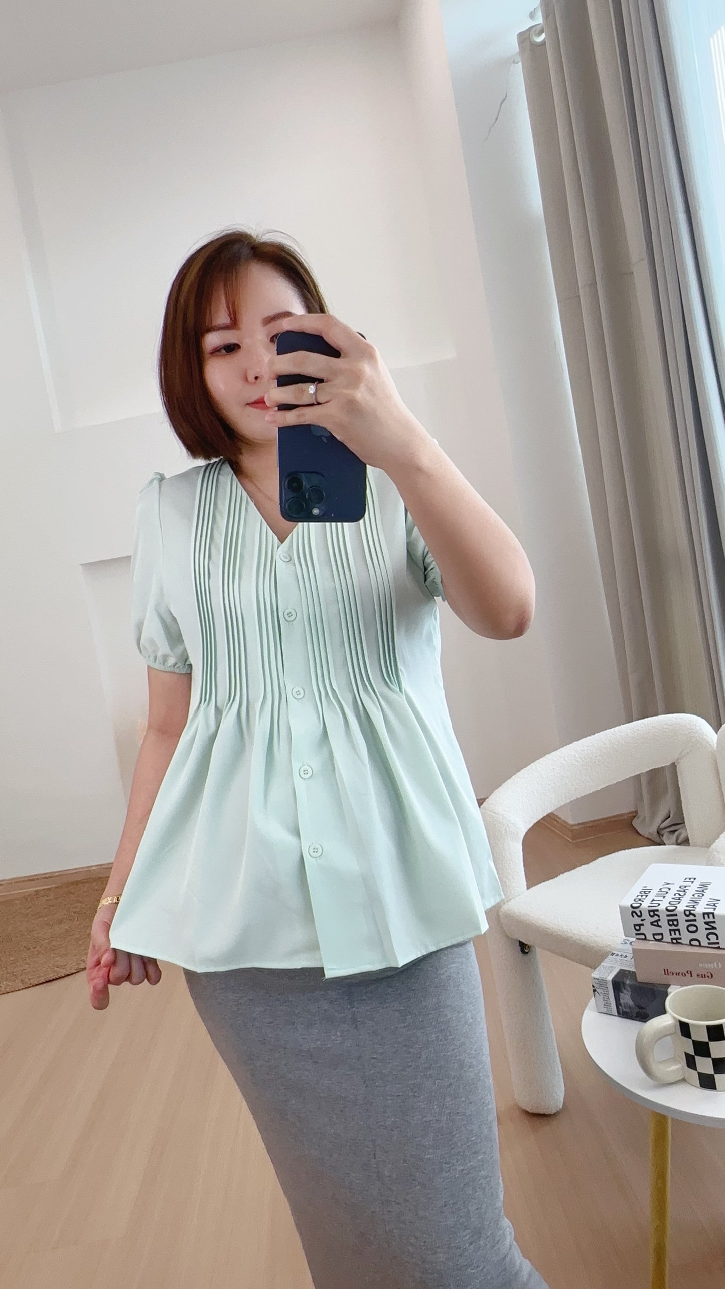 Emayne Sleeved Button Blouse