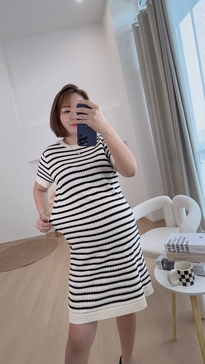 Ellass Stripes Knits Dress